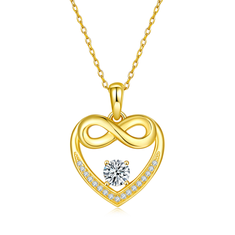 圆底无限的爱PendantS925银Moissanite厘石D级0.6ct